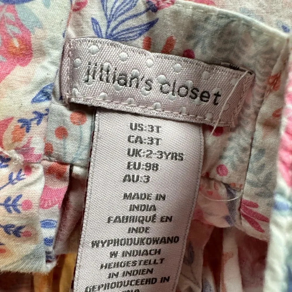 NWOT Jillian’s Closet Toddler Girls Sleeveless Floral Dress - Size 3T